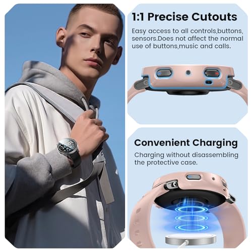 Neitra 2 Pack Screen Protector Case for Amazfit Active Max 48mm PC Cover