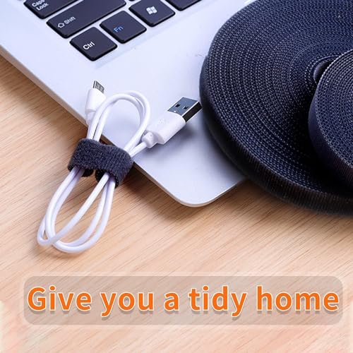 Image of Self Adhesive Hook and Loop Tape, Mosquito net Mounting Tape for Office use, Photo Frames, Multipurpose Double-Sided Adhesive Hook Loop Tape for Crafting & Wall Hanging (5M x 12mm) (White)