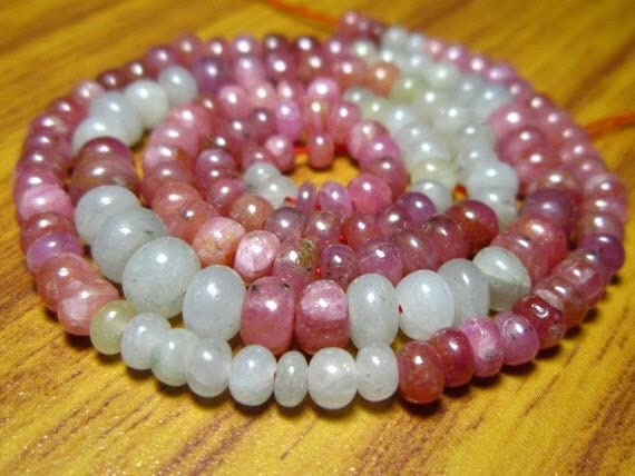 Sapphire Ruby smooth rondelles LKBEADS 3-4mm pour création bijoux