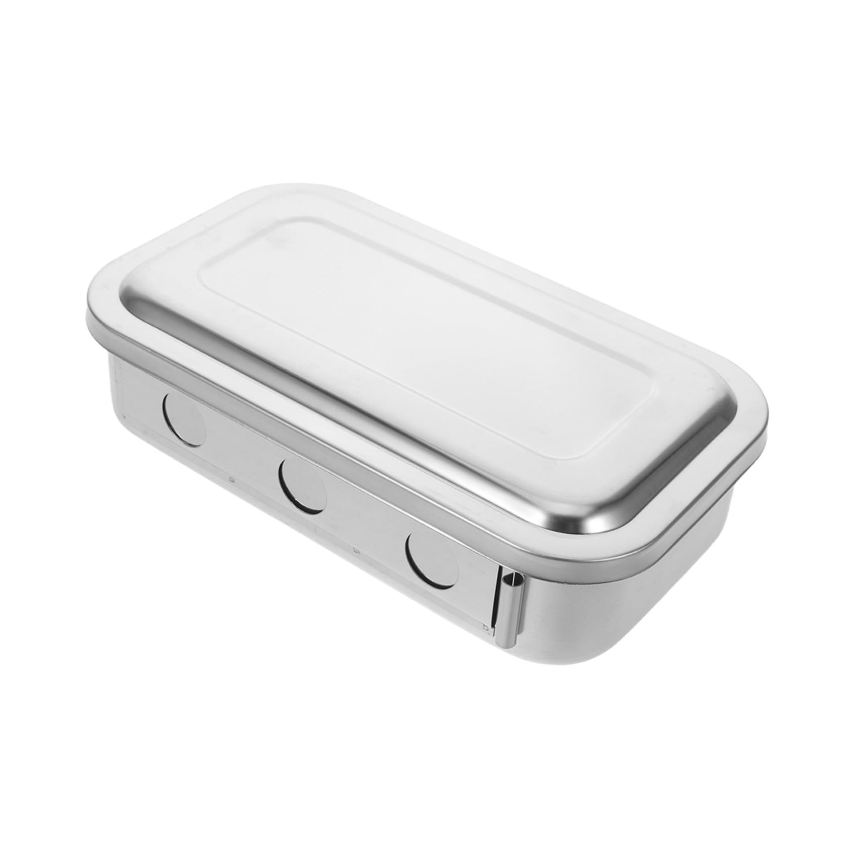 PRETYZOOM 5 Piezas Bandeja de Acero Inoxidable para Instrumentos Quirúrgicos con Tapa y Opciones Perforada o Maciza Resistente y Segura para Médica Hospitales y Clínicas