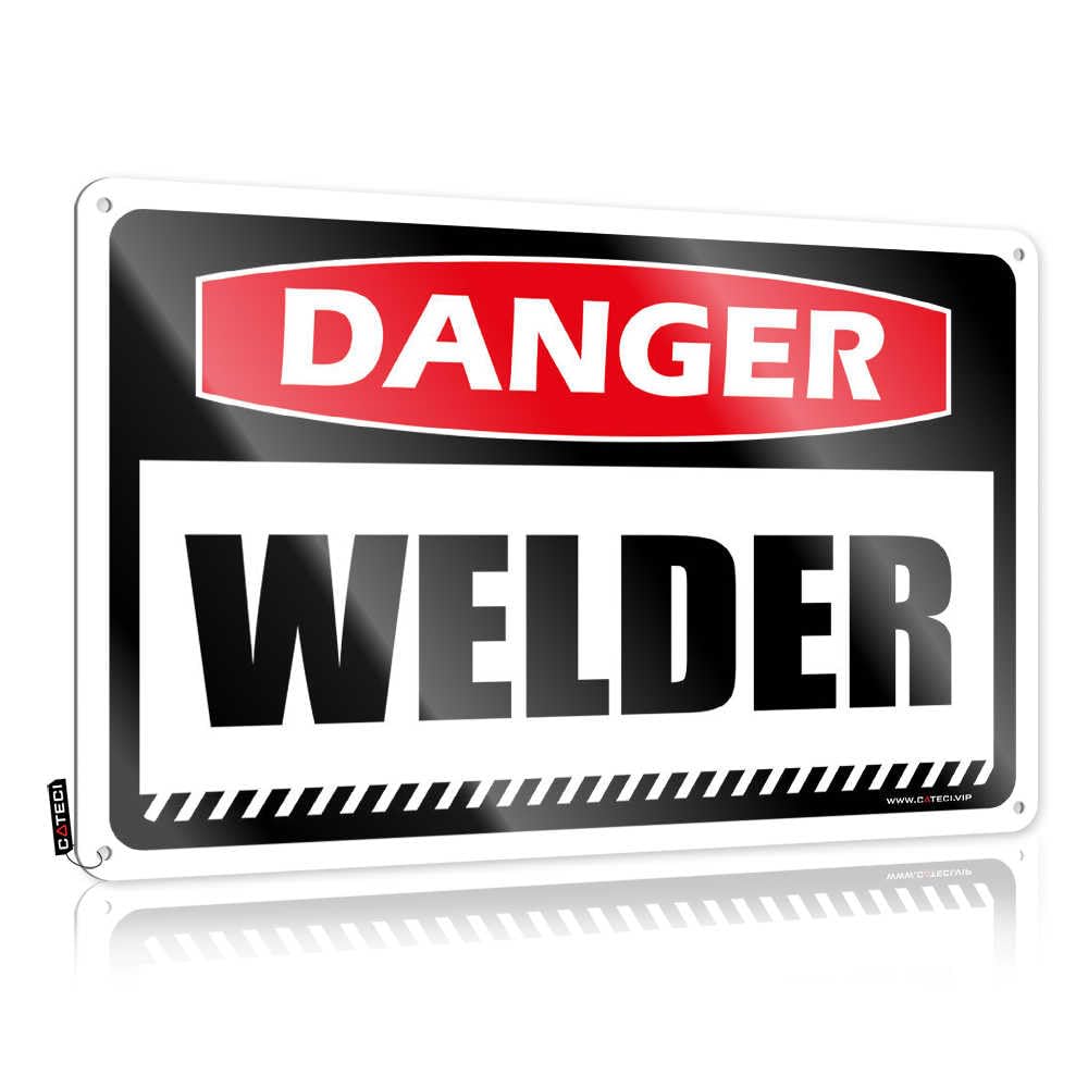 Fzfn Colour Tin Metal Sign Play Room Decorations Ready To Hang - Danger Welder Fun For Saloon(30X40cm)