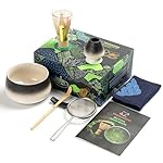 TEANAGOO-Japanese-Matcha-Set-7pcs-Matcha-Whisk-Mtacha-Kit-Matcha-Bowl-with-Pouring-Spout-Bamboo-Matcha-Whisk-chasen-Scoop-chashaku-Whisk-Holder-N24-Gradient-White-Matcha-Green-Tea-Powder