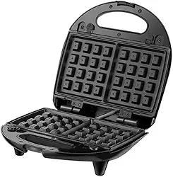Máquina Waffle Elétrica 110V Grill Antiaderente Portatil