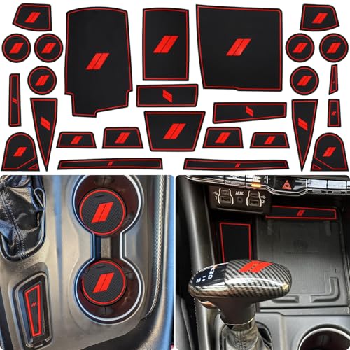 Tapetes Centro Consola para Dodge Durango 7 Plazas 2021-2026 Rojo miniatura 1