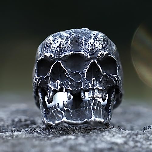 Image of 2023 Skull Ring Cool Evil Death Punk Rock Stainless Steel Rings Aly Style Jewelry