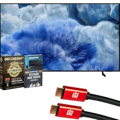 Samsung QN65Q8FAAFXZA 65 inch QLED Q8F 4K Vision AI Smart TV (2025) Bundle with CPS Exclusive 1-Year Protection, 2X 6Ft 4K HDMI Cable & Deco Gear Complete Home Theater Beginner's Guidebook