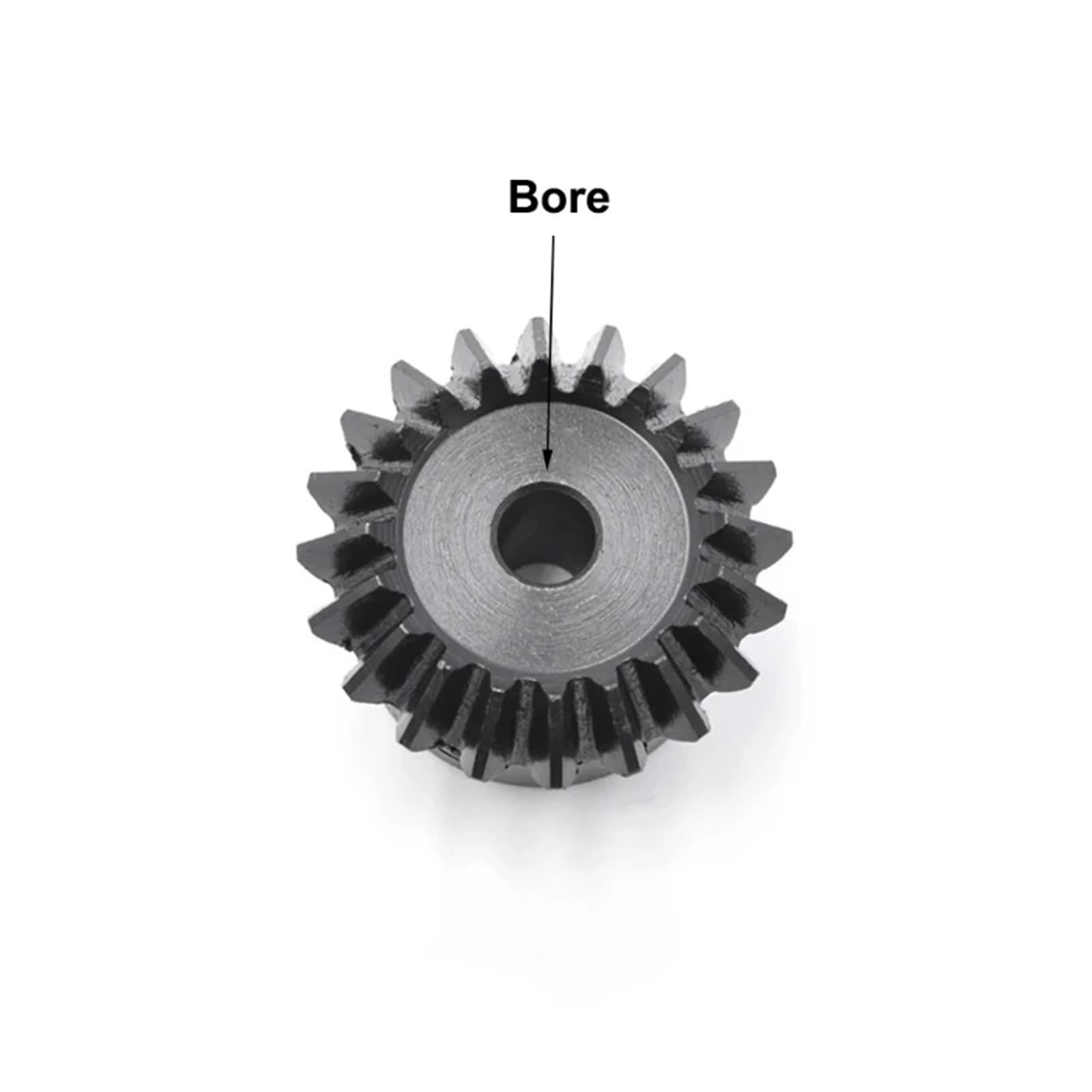 Engrenage conique 1:1, module 20/25/30 dents, acier 45#, angle de 90 degrés, alésage du trou intérieur 5 à 16 mm, 1 pièce(6.35mm,1M 20 Teeth)