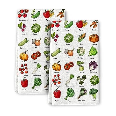 Cukemip Cute Botanic Kitchen Towel Set Cover