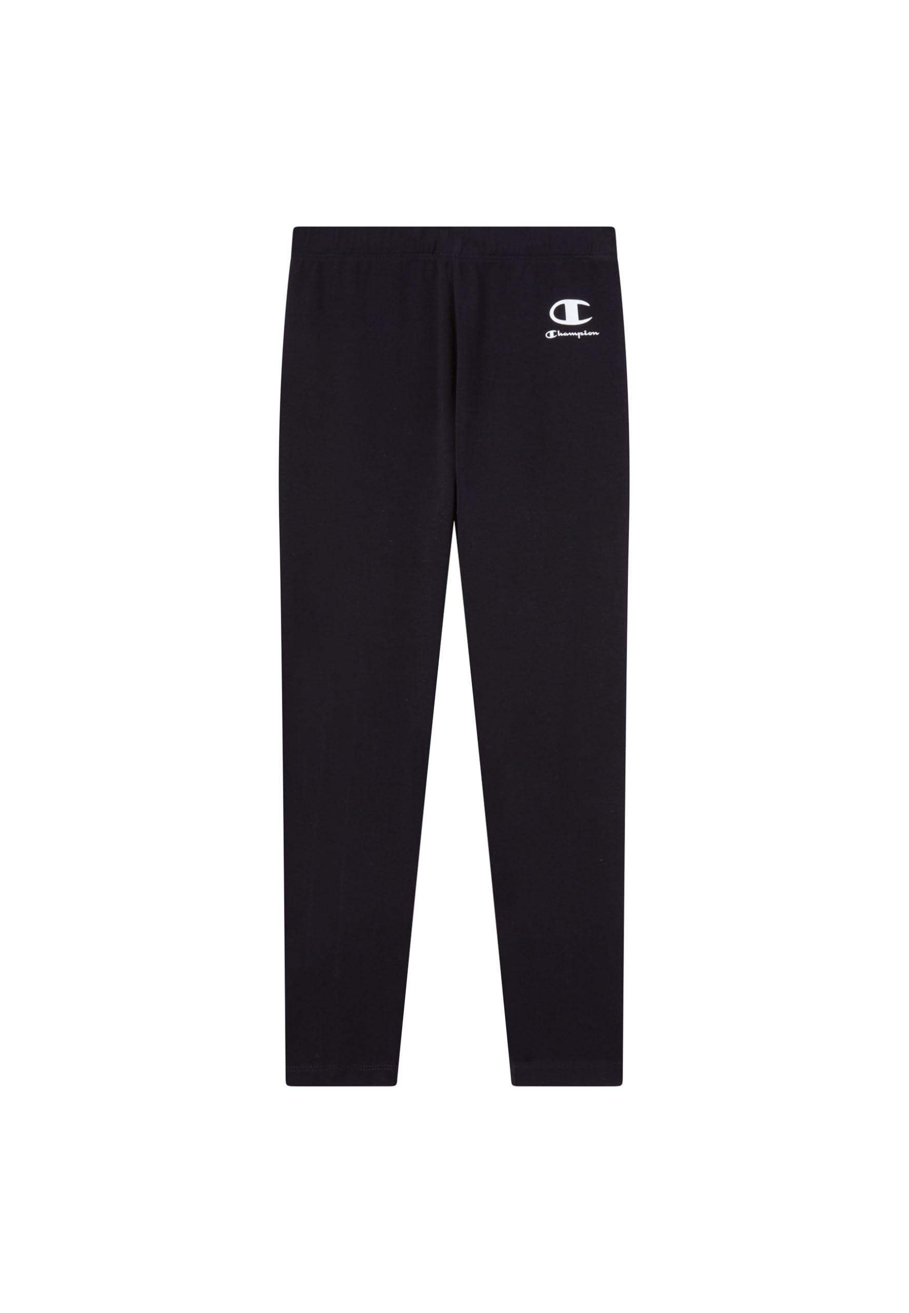 Champion Girls' Leggings, Straight Hem and Elastic Waist, Yoga Pants for Gym, PE and Sport Activities, Printed Logo, Flexibility and Comfort Black