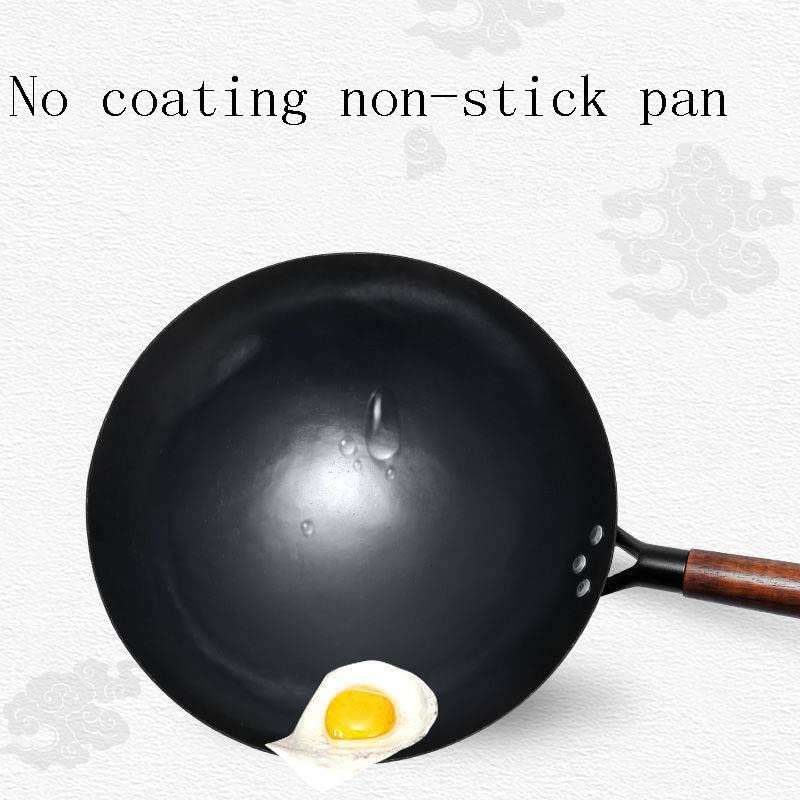 Wok de hierro fundido martillado 34 cm miniatura 3