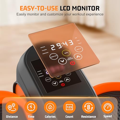 Image of Under Desk Elliptical Machine, Leg Exerciser While Sitting for Seniors with Remote Control & 12-Speeds, Quiet Portable Electric Seated Pedal Exerciser Machine for Home Office