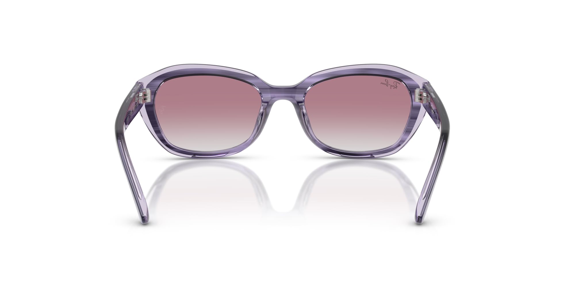 Ray-Ban Okulary przeciwsłoneczne unisex dziecięce Rj9081s, Fioletowy w paski na przezroczystym/szarym gradientowym fioletowym, 48 mm