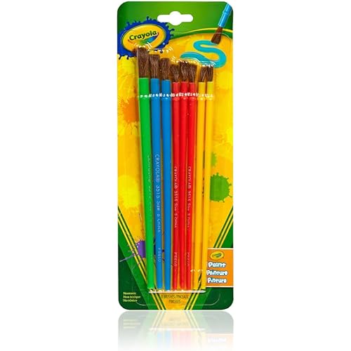 Crayola Kids Paint Brush Set (8ct), Painting Supplies for Kids, Assorted Sizes, Arts & Crafts Supplies, Stocking Stuffers