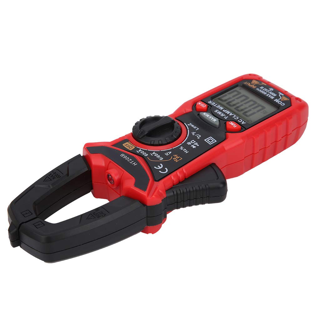 Multimetro Digitale a Pinza AC DC Accurato con Display LCD Auto-Range per Elettricisti Professionisti Tester Tensione Vero RMS HT206B