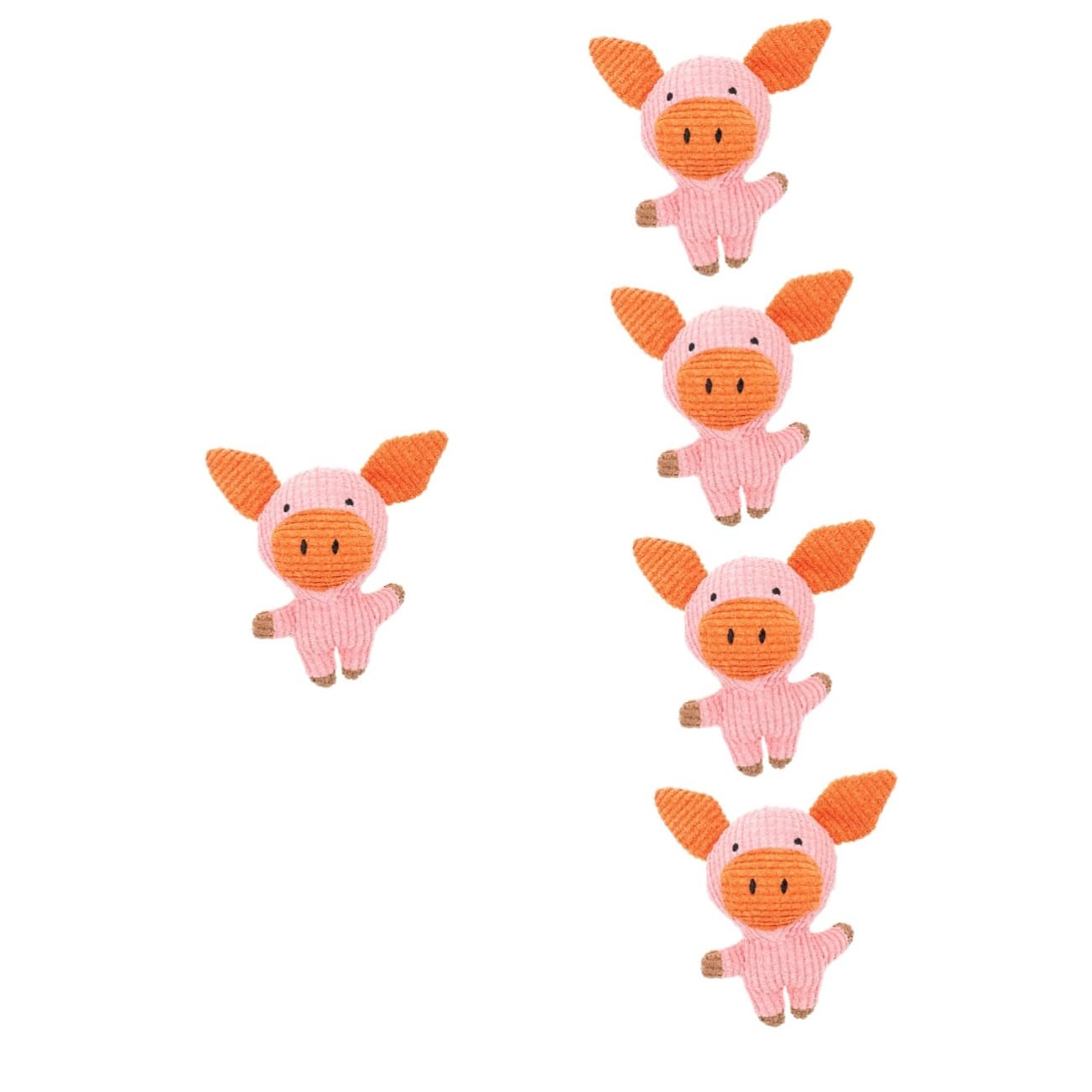 ABOOFAN 5 Piezas Juguete para Mascotas Hueso de Juguete Peluche Juguetes Juguete para Masticar Cachorro Mascota de Dibujos Animados Que Suena Juguete el Gato Felpa