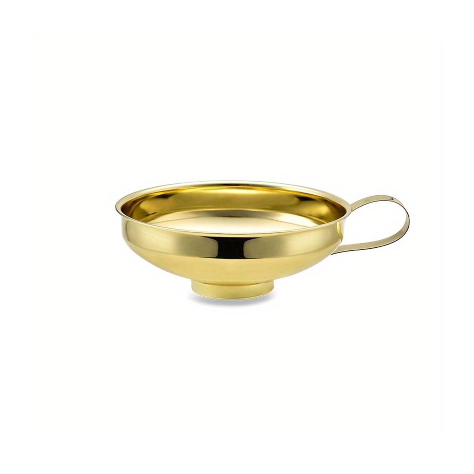 Imbuto a Bocca Larga Placcato in Oro in Acciaio Inossidabile for marmellata, Salsa di Insalata e Scarico 'Olio Design Ispessito Grosso Calibro