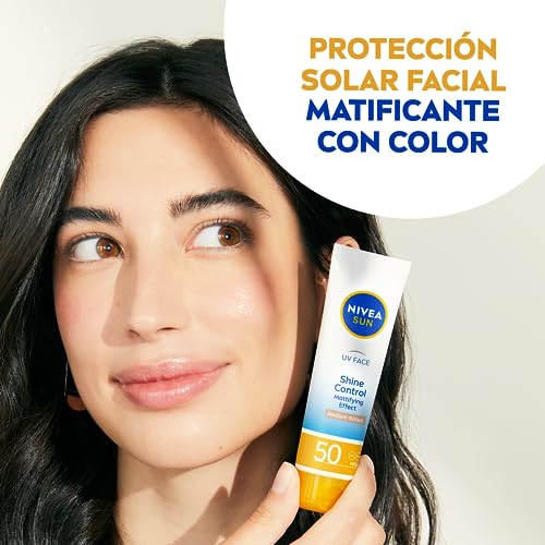 NIVEA-SUN-Proteccion-Facial-UV-Control-de-Brillos-FP50-50-ml-crema-solar-facial-con-color-crema-matificante-con-proteccion-solar-alta-crema-facial-para-pieles-normales