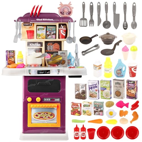 Image of Zest 4 Toyz Kitchen Set for Kids Battery Operated Cooking PlaySet with Light Cooking Sound and Spray Function Pretend Play Toys for Boys and Girls Multicolor (64 Pieces)