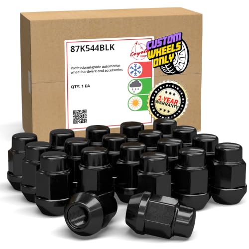 Écrous Acorn Subaru M12x1.25 1.38" 19mm 20 Pièces Noir