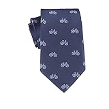 Mens' Fashion Business Solid, Woven, Stripes Necktie Tie,Blue Bicycle