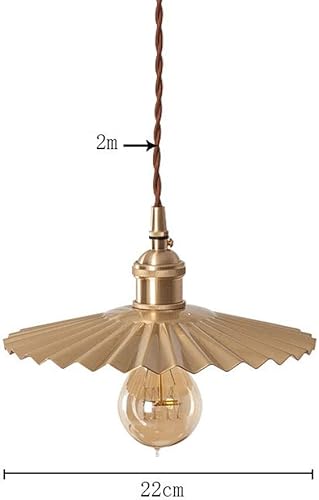 Miniatura 7 de Elegante lámpara de araña de una sola cabeza estilo nórdico japonés, luz colgante de latón retro para isla de cocina, porche, balcón