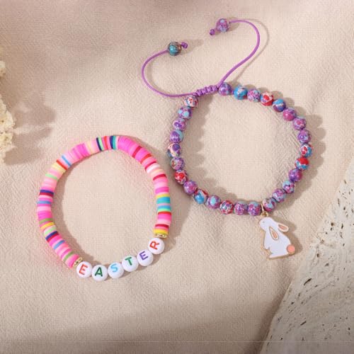Image of enasal Easter Basket Stuffers for Teens Girls, Nature Stone Easter Gifts Cross Bracelet, Christian Gifts Inspirational Jewelry