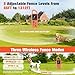 VUMXPE 4-in-1 Wireless Dog Fence System, Electric Fences for Medium Large Dogs, 4 Modes Training Collar with Remote, IPX7 Waterproof, Portable Indoor & Outdoor Safe Pet Containment, Real-Time Display