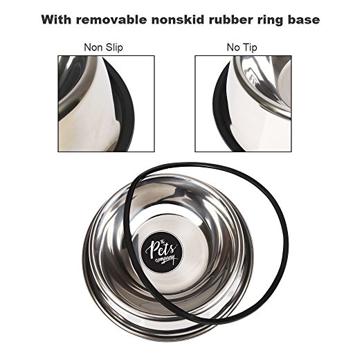 Image of The Pets Company Stainless Steel Dog Feeding Bowl, Small Dogs (Set of 2)