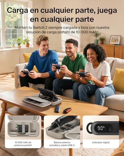 Miniatura 3 de Belkin Gaming Funda con Batería Externa 10000 mAh Nintendo Switch 2 - Arena