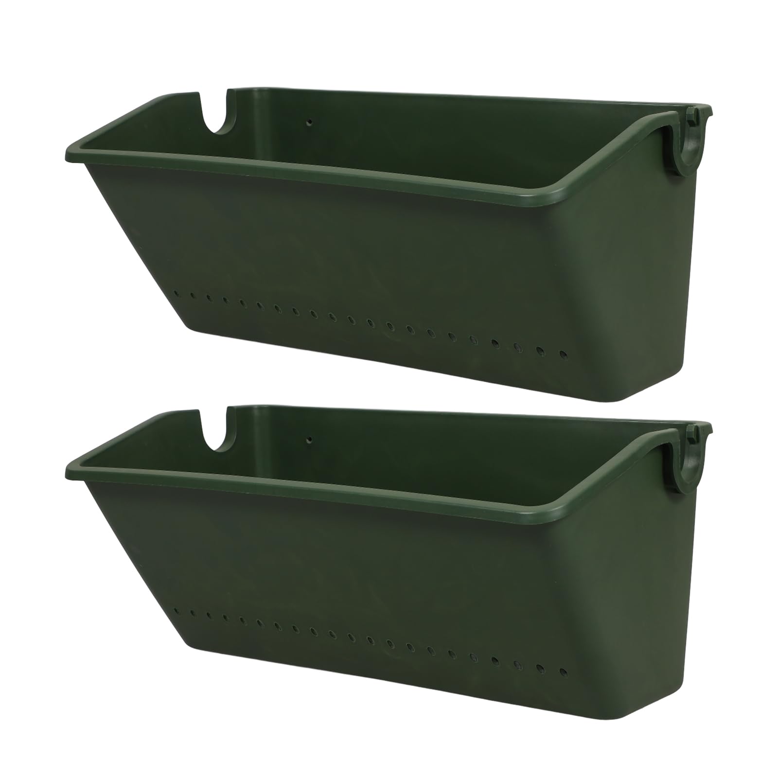 Cabilock 2pcs Lip Gloss Containers Wall Planter Outdoor Plastic Planter Wall Pocket Planter Deck Rail Pot Hanging Garden Background Wall Pot Wall Mounted Pot The Fence Wall Basin Railing