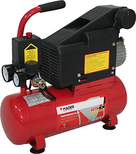 Mader Power Tools 09351 Compresor de Aire Monobloco con Aceite 6L 1.5HP-09351