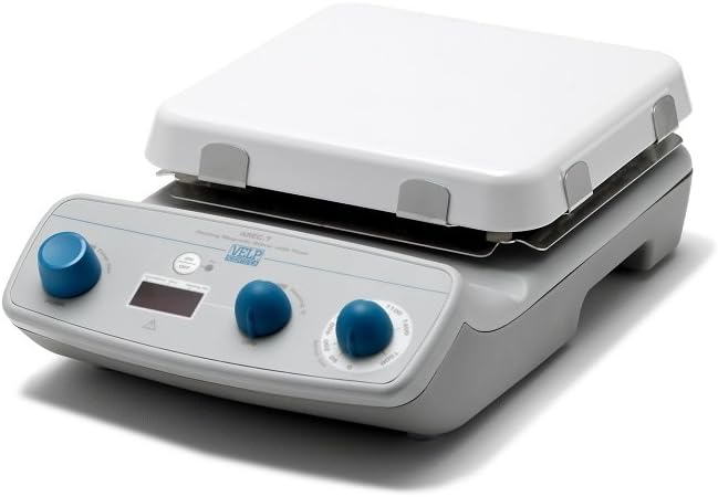 VELP Scientific F20510051 AREC.T Heating Magnetic Stirrer, Timer, White Ceramic Hot Plate, Digital Display, Maximum Temperature 550 Degree C, 15 L Stirring Volume, 1500 RPM, 115V/60 Hz