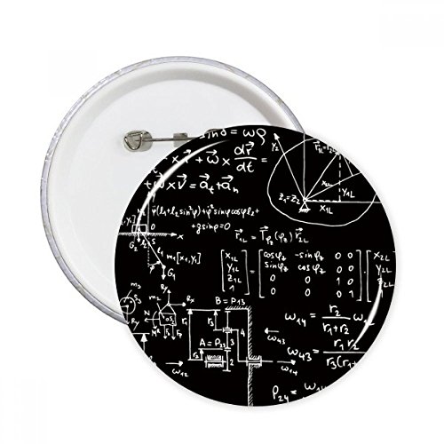 Formules mathématiques calculus badge broche ronde XL DIYthinker accessoires sciences