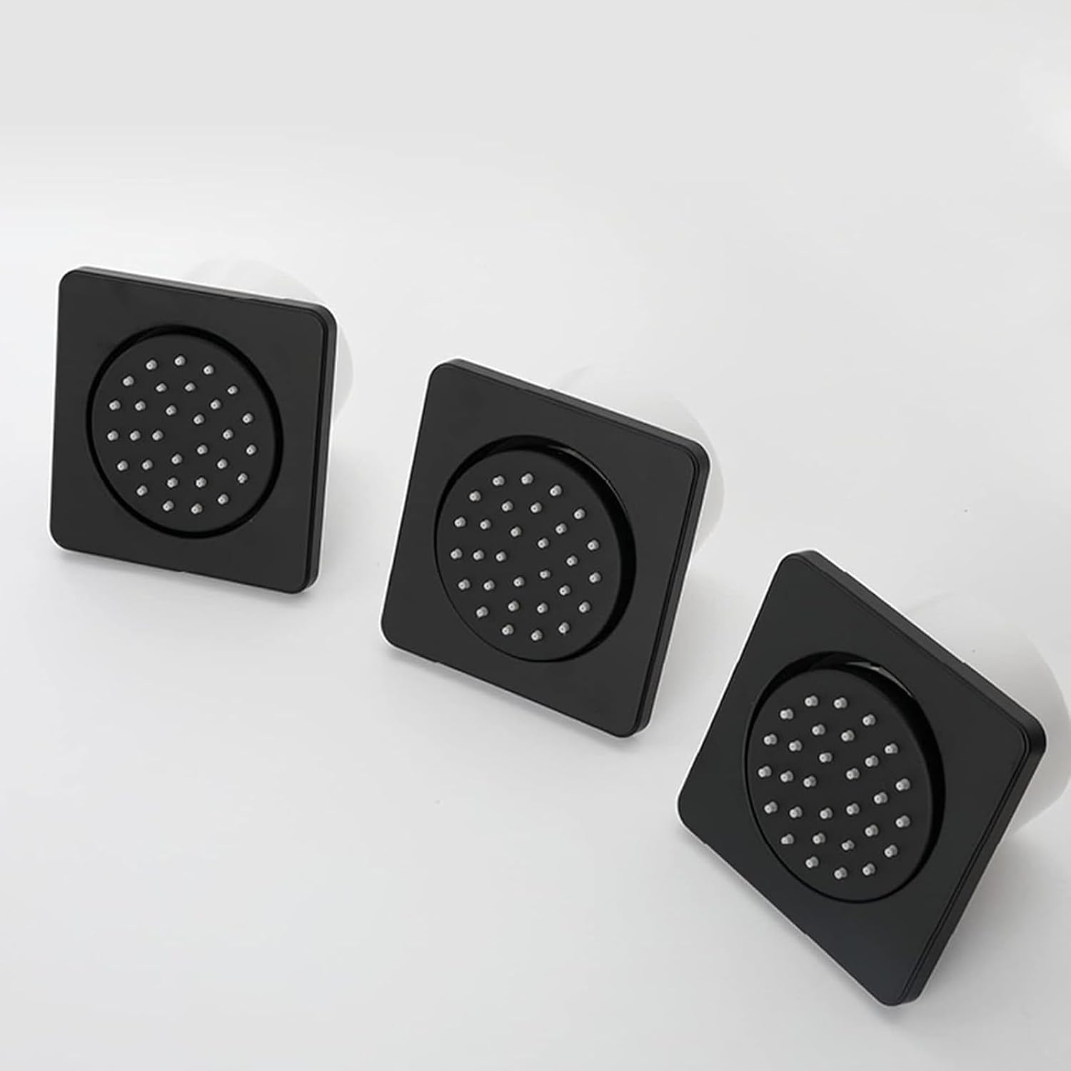 Solid Brass Body Spray Shower Jets Adjustable Massage Spa Side Sprayer in Wall Shower Set, Wall Mount Shower Massage Spray Jets, Black Finish