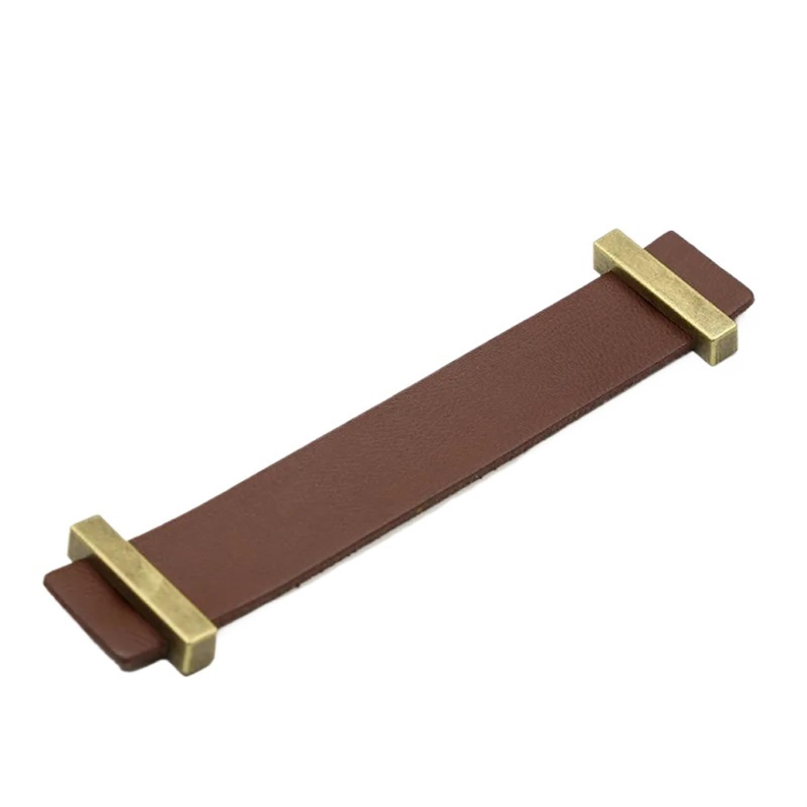 Cqahdsevf Dark Brown Leather Drawer Pulls, Leather Zinc Alloy Handles Cabinet Drawer Wardrobe Multicolor Multiple Sizes(,128Mm)