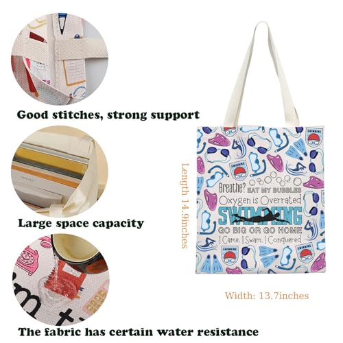 Bolsa tote de lona para natación y entrenamiento miniatura 4
