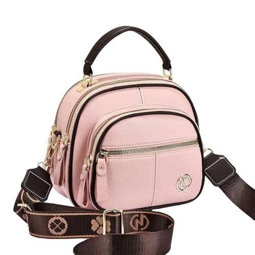 Vintage Leather Saddle Bag Purse for Women Small Tote Bag with Compartments Trendy Crossbody Purses for Women 2025