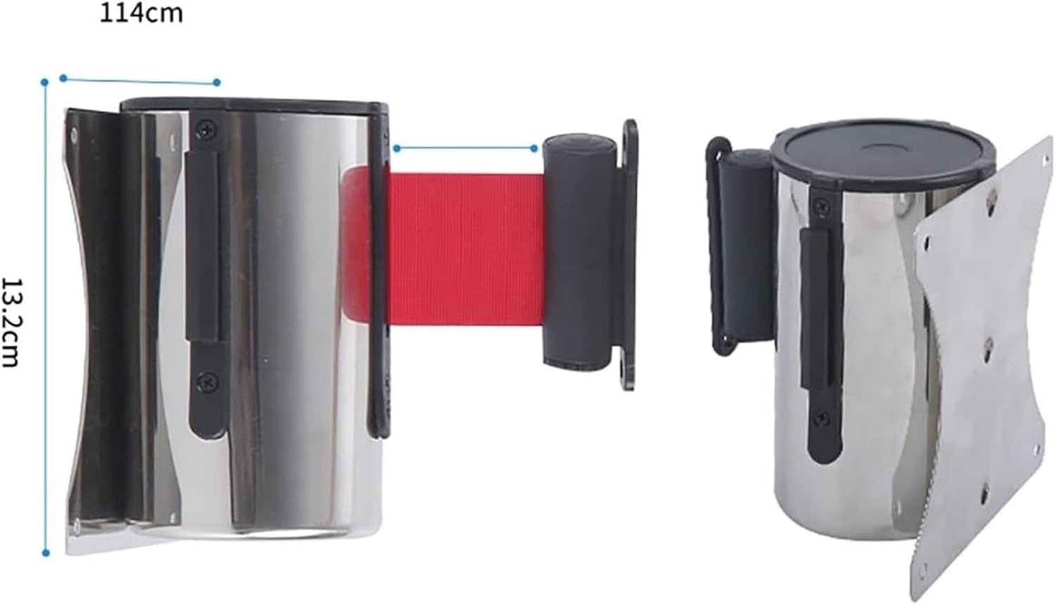 KEuLen Cintura Retrattile per Montaggio a Parete, Nastro for Code telescopico in Acciaio Inossidabile, Adatto for Sale espositive e stazioni(200cm)