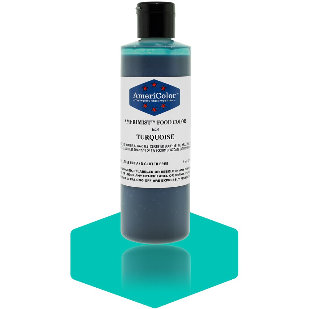 AmeriColor AmeriMist Turquoise Airbrush Food Color, 9 oz