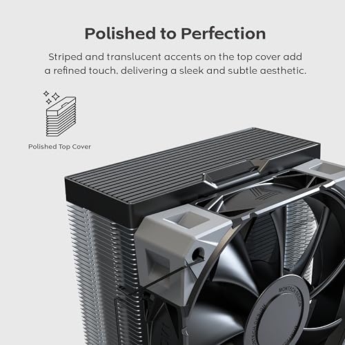 Image of MONTECH NX400 - CPU Air Cooler, Single Tower, 4 Advanced Heat Pipes, 52-fin Heat Sink, E28, 120mm FDB Static Pressure Fan, 28mm Fan Thickness, Corner-Cover Footpads, Polished Top Cover - Black