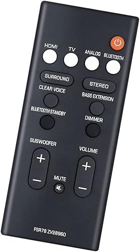 Miniatura 4 de Mando a Distancia de Repuesto FSR78 ZV28960 para Yamaha YAS-207 YAS207 YAS-1080 YAS-108 YAS-107 YAS107 YAS-106 YAS106 ATS-2090 ATS-1080 ATS-1070