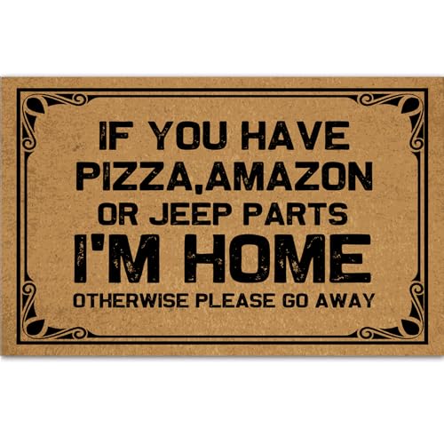 Package Reminder Doormat, 16x24 Inch Low-Profile Entrance Rug, Indoor Outdoor