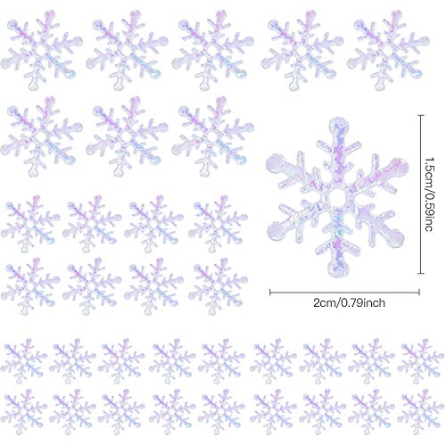 1500 Pieces Christmas Snowflake Confetti Glitter Snowflake Confetti Christmas Winter Holiday Decorations For Christmas Wedding Birthday Party Supplies (White) #TOP2