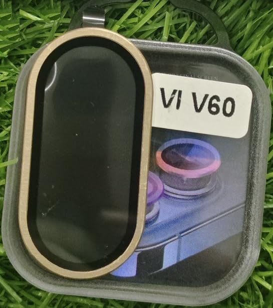 Image of [1 Pack Camera Lens Protector For Vivo V60 5G Tempered Glass Metal Camera Rings / /Anti-Scratch /Case Friendly [Gold]
