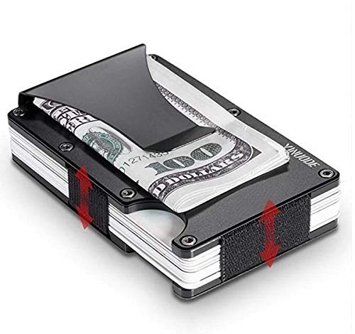 RFID Blocking Aluminum Slim Metal Front Pocket Minimalist Wallet Credit Card Case Holder