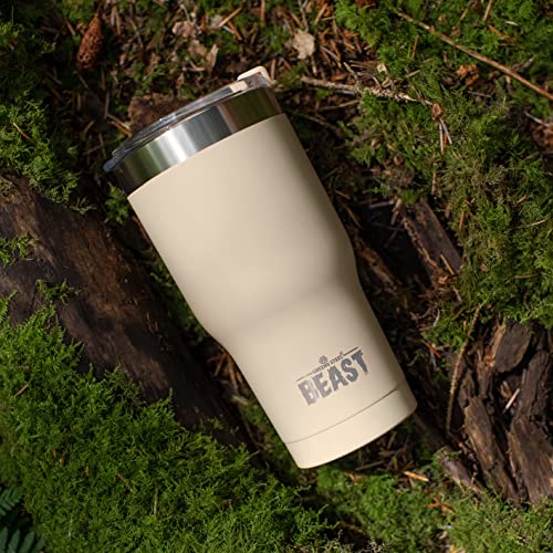Image of BEAST 30oz Sand Tumbler - Stainless Steel Vacuum Insulated Coffee Ice Cup Double Wall Travel Flask