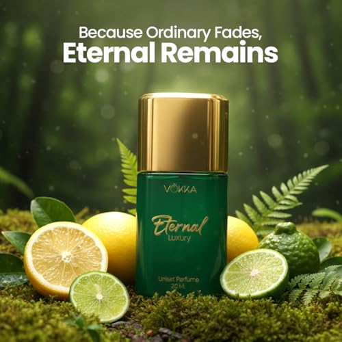 Image of Vokka Eternal Luxury Long Lasting Unisex Perfume 20ml | Eau de Parfum | Perfume for Man & Woman | Premium Fragrance Pocket Perfumes | Gifts for Him & Her | Lavender, Mint & Woody Notes