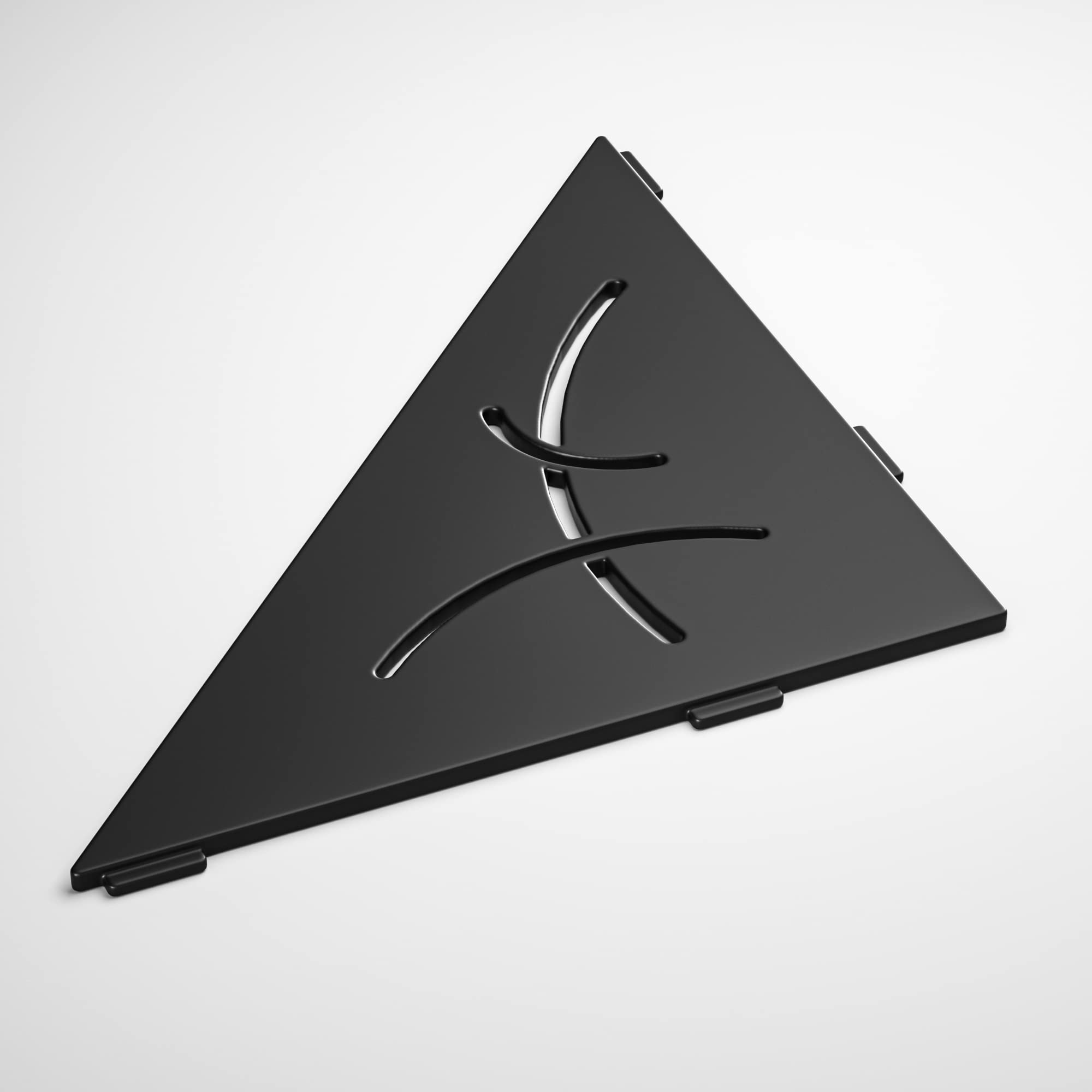 Bernkot Mensola angolare per doccia in acciaio inox 304, resistente, 25,4 cm, nero opaco, design a fessura da incasso, mensola angolare da bagno per pareti piastrellate, senza foratura