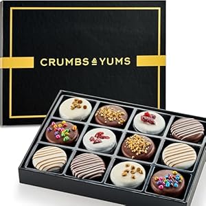 Holiday Christmas Gift Basket – Gourmet Chocolate Cookies with Assorted Toppings – Food Gift Box for Christmas, Family, Birthday, Men & Women