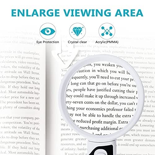 Loupe Loupe de Bureau avec lumière LED Outils matériels de Base Robustes de Haute clarté durables pour Les travaux rapprochés Loupes de Lecture